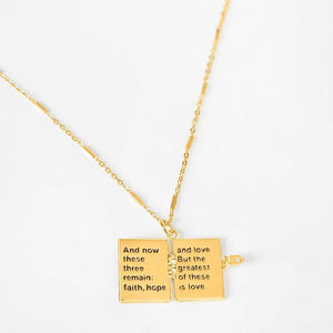 Secret Scriptures Locket: Love - Gold